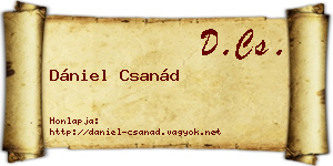 Dániel Csanád névjegykártya